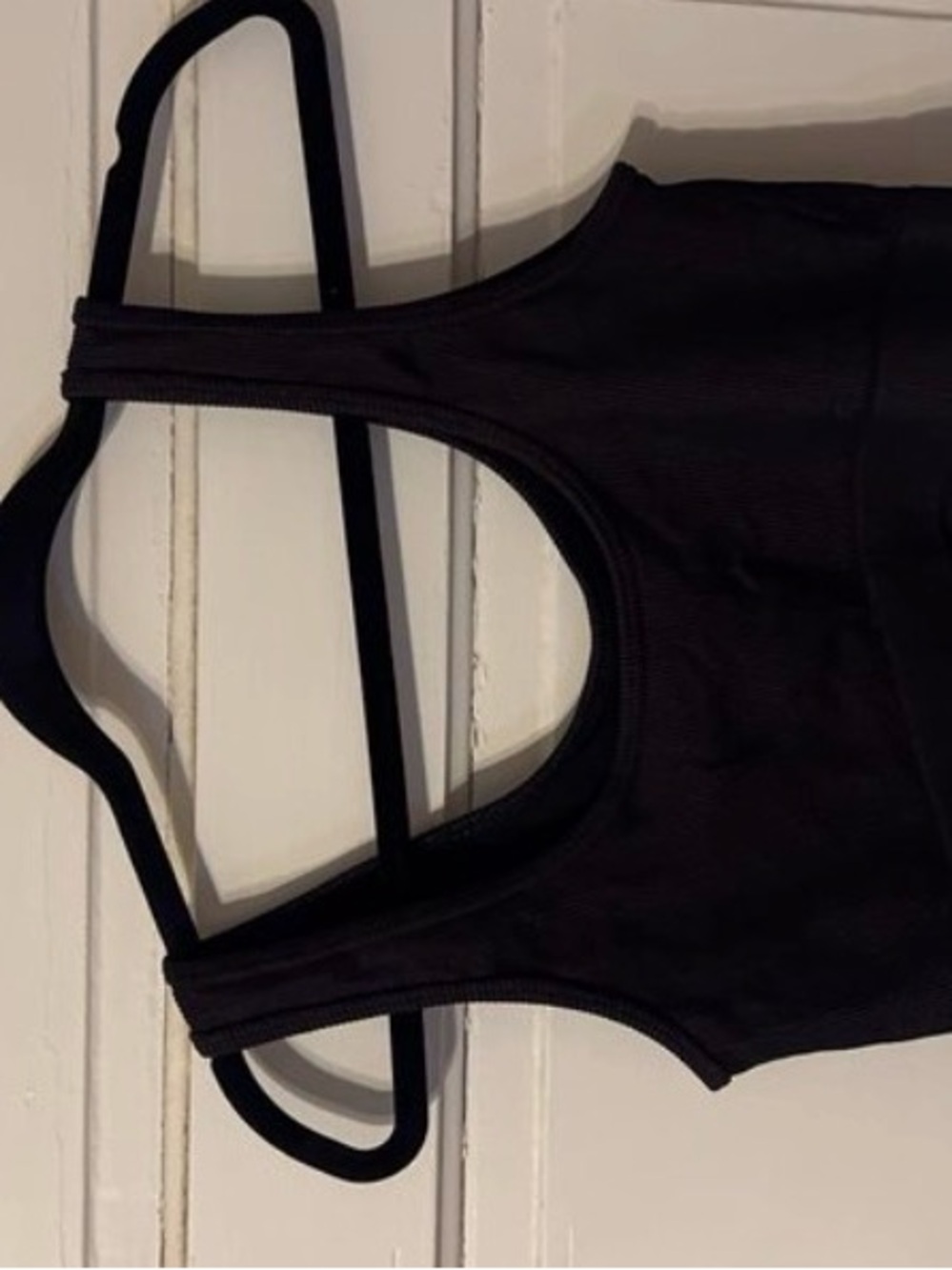 Black Ribbed Tank Top - Picture 3 of 3
